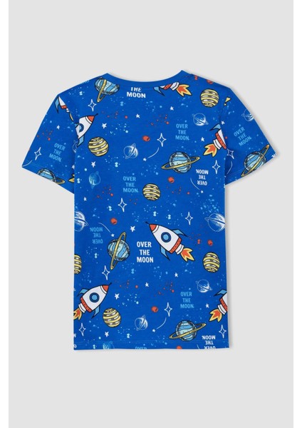 Erkek Çocuk Desenli Kısa Kollu Pijama Takım Z6797A623SM