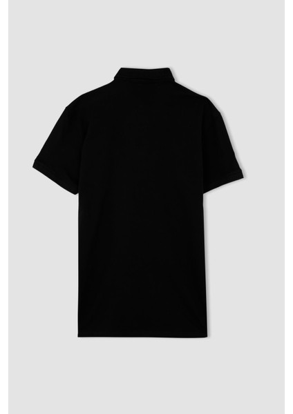 Slim Fit Polo Yaka Basic Kısa Kollu Tişört T5259AZ22SP