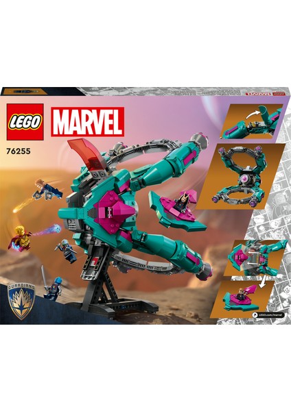 Marvel Koruyucuların Yeni Gemisi 76255 - 10 Yaş ve Üzeri Çocuklar Için Uzay Gemisi ve 5 Minifigür Içeren Süper Kahramanlı Yaratıcı Oyuncak Yapım Seti (1108 Parça)