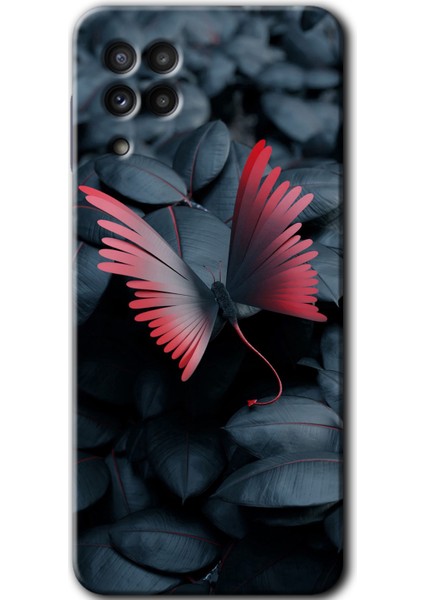 Samsung Galaxy M32 Kılıf Hd Desen Baskılı Arka Kapak - Dark Butterfly