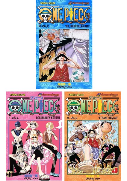 One Piece 10-11-12. Ciltler Manga Seti
