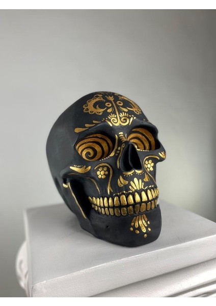 Skull 'el Muerto' Dekoratif Heykel, Kuru Kafa Obje, Özel Tasarım Dekoratif Obje fırsatları