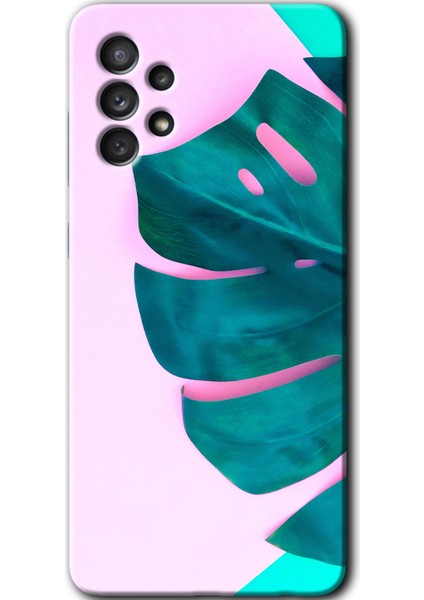 Samsung Galaxy A52S Kılıf Hd Desen Baskılı Arka Kapak - 3D Yaprak