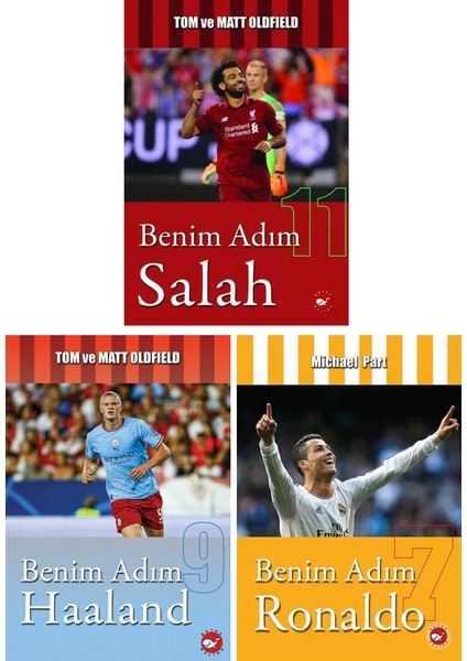 Benim Adım Serisi Futbolcular 3 Kitap Set / Salah - Haaland - Ronaldo