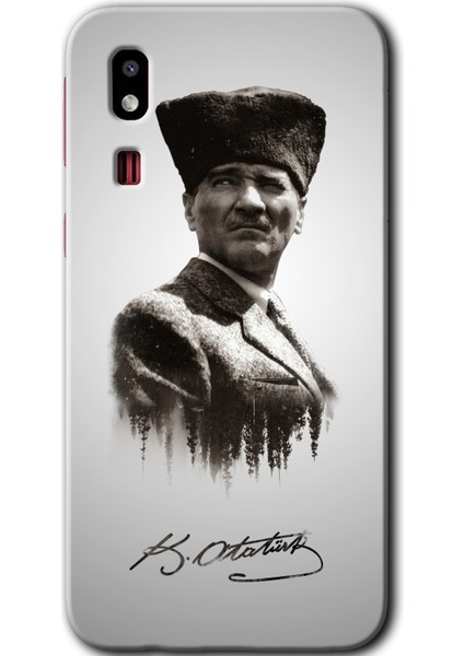 Samsung Galaxy A2 Core Kılıf Hd Desen Baskılı Arka Kapak - Mustafa Kemal Atatürk
