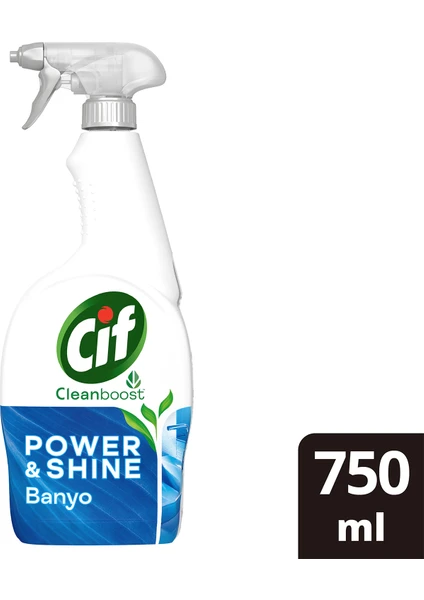 Power Shine Cleanboost Sprey Temizleyici Banyo İçin Temizleyici ve Kireç Çözücü 750 ML