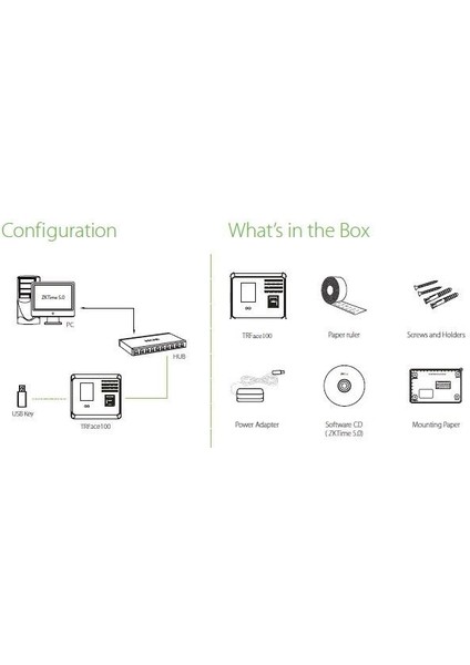 TRFACE100 Yüz Tanıma & Kartlı Pdks ve Kapı Kontrol Cihazı