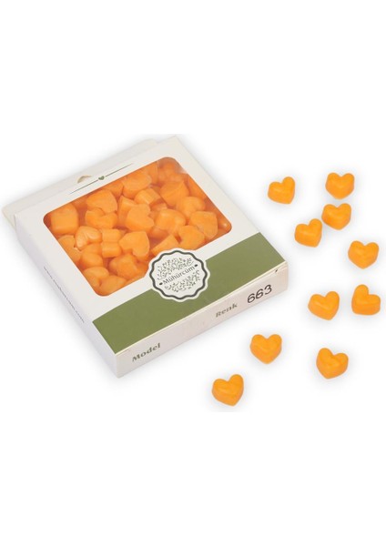 Mühür Mumu Eritme Kalp Boncuk Paket Model No: 663 Saten Portakal
