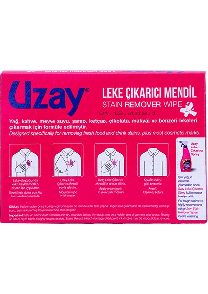 Leke Çıkarıcı Mendil 12 'li Paket x 6'lı Paket