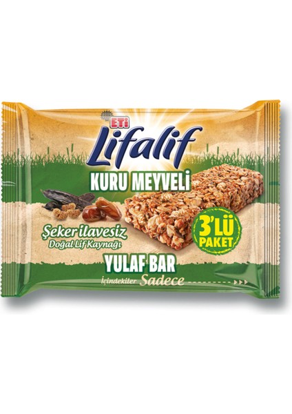 Lifalif Kuru Meyveli Yulaf Bar 3X35 G