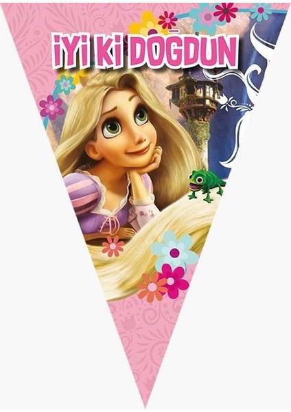 Rapunzel 16 Kişilik Afişli Doğum Günü Süsleri Parti Seti Ekonomik Seti