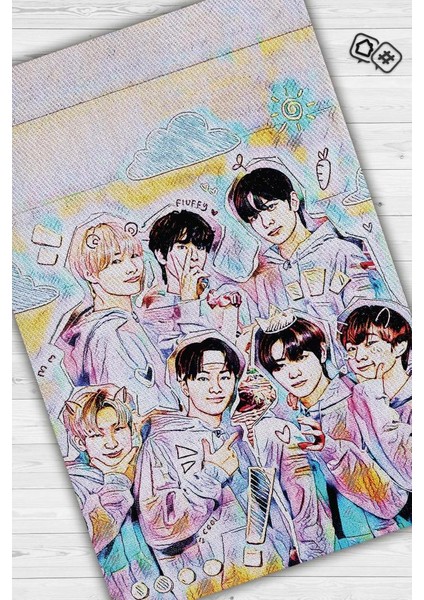 Enhypen Pamuklu Dokuma Tabanlı Yıkanabilir Dekoratif Halı fiyatları