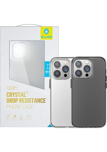 BLUEO iPhone 13 Pro Max Crystal Pro Drop Resistance Tam Koruma Telefon Kılıfı