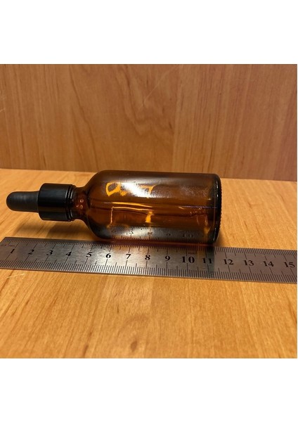 2 Adet Amber Şişe Cam Damaklıklı Akıtıcı Şişe 2X50ML