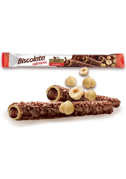 Nirvana Roll Fındıklı Gofret 28 G
