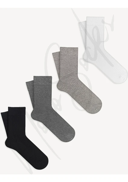 Mono Socks Fitilli Basic Soket Çorap