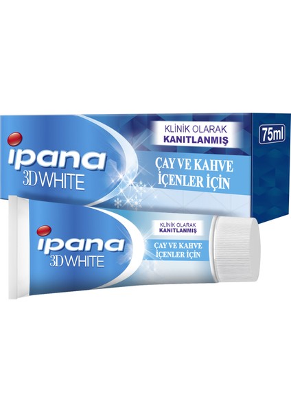 3 Boyutlu Beyazlık Çay Kahve İçenler İçin Diş Macunu 75 ml