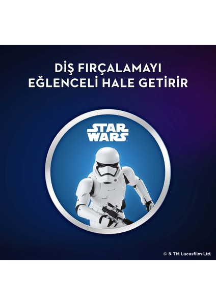 D100 Vitality Star Wars Özel Seri Çocuklar İçin Şarj Edilebilir Diş Fırçası