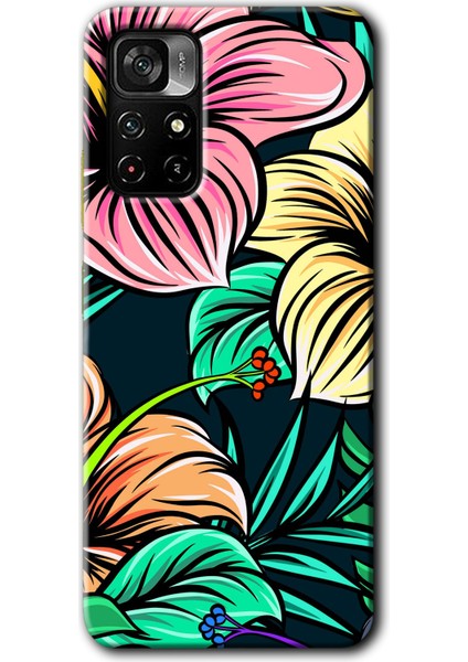 Poco M4 Pro 5g Kılıf Hd Desen Baskılı Arka Kapak - Çizim Çiçekler