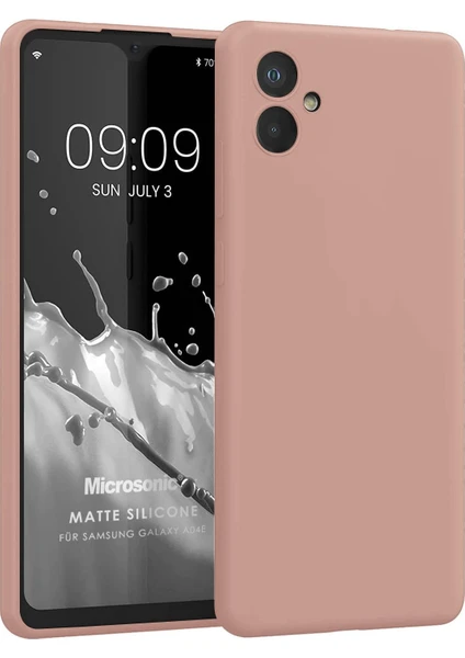 Matte Silicone Samsung Galaxy A04E Kılıf Rose Gold