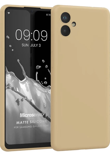 Matte Silicone Samsung Galaxy A04E Kılıf Gold