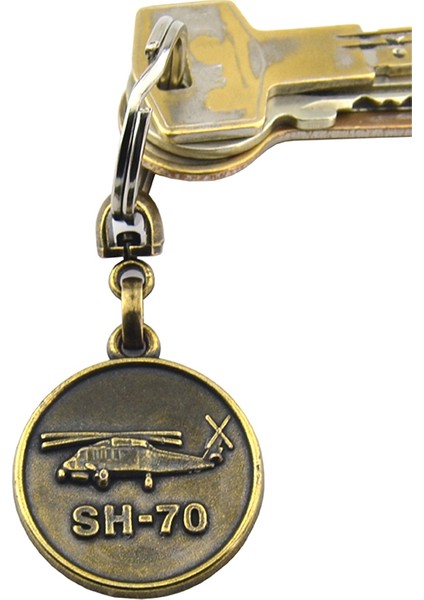 Sh-70 Helikopter Rölyefli Metal Anahtarlık