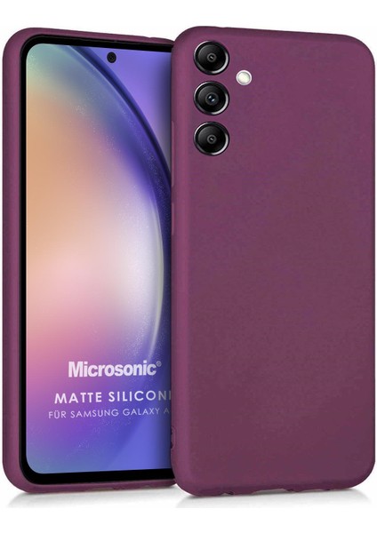 Matte Silicone Samsung Galaxy A54 Kılıf Mor