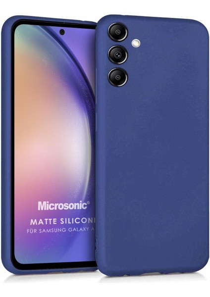 Matte Silicone Samsung Galaxy A54 Kılıf Lacivert