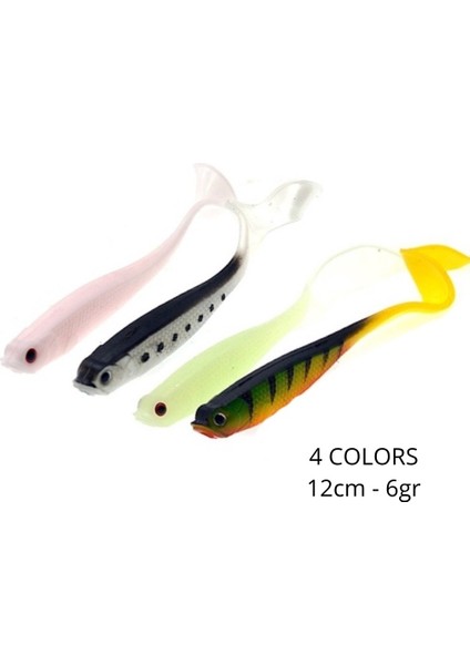 Olta Balıkçılık 12cm 6gr Fosforlu Silikon Lure Yapay Yem