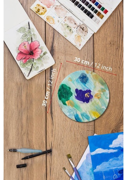 30 cm Pres Kompozit Yuvarlak Tuval 6'lı Set modelleri