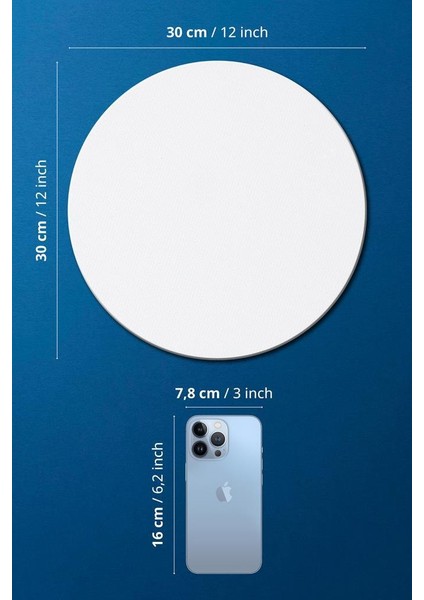 30 cm Pres Kompozit Yuvarlak Tuval 6'lı Set fırsatları