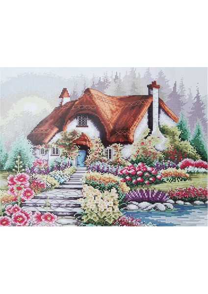 Goblen Etamin Işleme Seti 40X50 cm Ev Deseni