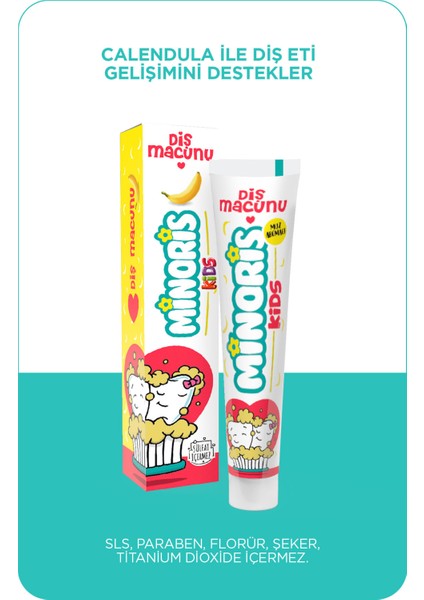 Kids Diş Macunu 75ML Sülfatsız, Vegan