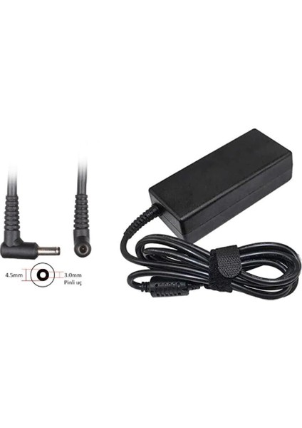19 Volt 3.42 Amper 4.5 mm 3.0 mm Adaptör Asus Iğneli Adaptör