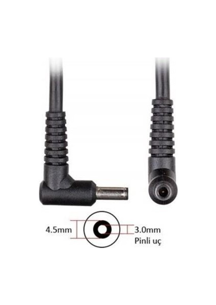 19 Volt 3.42 Amper 4.5 mm 3.0 mm Adaptör Asus Iğneli Adaptör