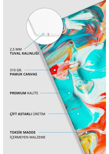 30 cm Pres Kompozit Yuvarlak Tuval 9'lu Set