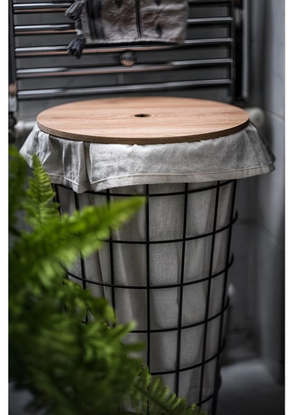 Dekoratif Çok Amaçlı Portatif Sehpa Tel Çamaşır Sepeti Kumaşlı Metal Kirli Sepeti ve Saklama Kutusu modelleri