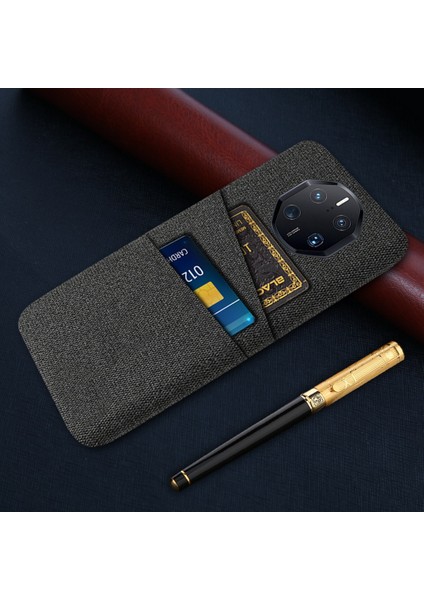 Huawei Mate Için 50 Rs Porsche Tasarım 4g Damla Damlı Bez Doku Telefon Kılıfı Çift Kart Yuvaları Pc Koruyucu Arka Kılıf (Yurt Dışından)