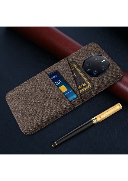 Huawei Mate Için 50 Rs Porsche Tasarım 4g Damla Damlı Bez Doku Telefon Kılıfı Çift Kart Yuvaları Pc Koruyucu Arka Kılıf (Yurt Dışından)