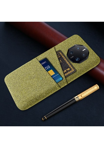 Huawei Mate Için 50 Rs Porsche Tasarım 4g Damla Damlı Bez Doku Telefon Kılıfı Çift Kart Yuvaları Pc Koruyucu Arka Kılıf (Yurt Dışından)