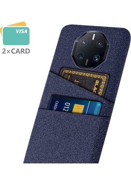 Huawei Mate Için 50 Rs Porsche Tasarım 4g Damla Damlı Bez Doku Telefon Kılıfı Çift Kart Yuvaları Pc Koruyucu Arka Kılıf (Yurt Dışından)