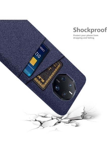 Huawei Mate Için 50 Rs Porsche Tasarım 4g Damla Damlı Bez Doku Telefon Kılıfı Çift Kart Yuvaları Pc Koruyucu Arka Kılıf (Yurt Dışından)