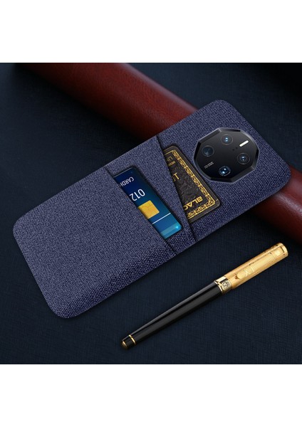 Huawei Mate Için 50 Rs Porsche Tasarım 4g Damla Damlı Bez Doku Telefon Kılıfı Çift Kart Yuvaları Pc Koruyucu Arka Kılıf (Yurt Dışından)