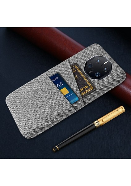 Huawei Mate Için 50 Rs Porsche Tasarım 4g Damla Damlı Bez Doku Telefon Kılıfı Çift Kart Yuvaları Pc Koruyucu Arka Kılıf (Yurt Dışından)