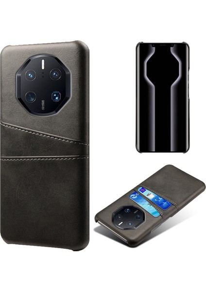 Huawei Mate Için 50 Rs Porsche Tasarım 4g Çift Kart Yuvalı, Pu Deri Kaplamalı Sert Pc Kılıfı (Yurt Dışından)
