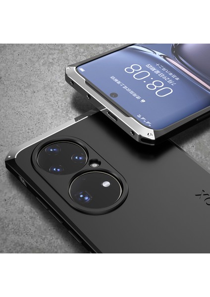 Huawei P50 Pro 4g Telefon Kasası Sert Pc Arka Metal Çerçeve 3 Parçalı Tasarım Koruyucu Kılıf (Yurt Dışından)