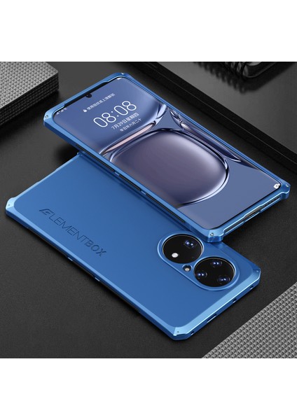 Huawei P50 Pro 4g Telefon Kasası Sert Pc Arka Metal Çerçeve 3 Parçalı Tasarım Koruyucu Kılıf (Yurt Dışından)