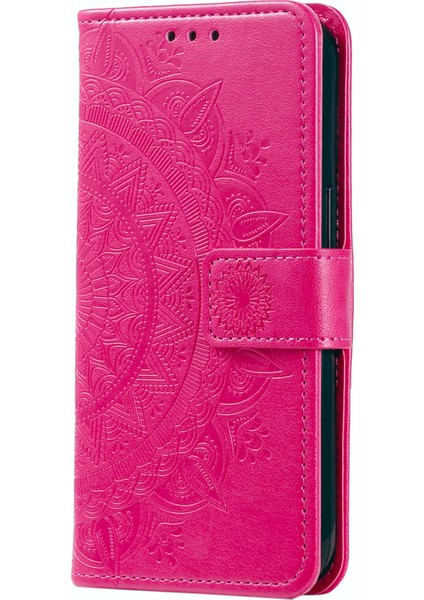Huawei Nova 10 Se 4g Için Mandala Çiçek Telefon Kılıfı Anti-Drop Cüzdan Stand Kılıfı Strap ile (Yurt Dışından)