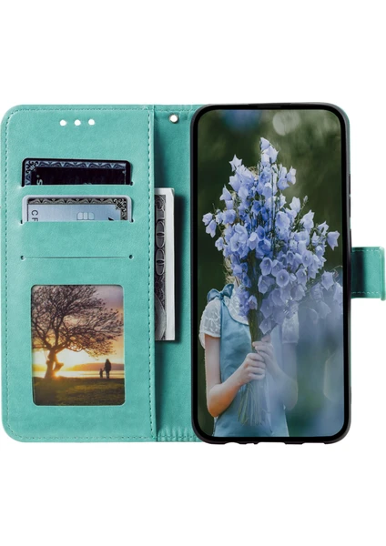 Lr Joyful Huawei Nova 10 Se 4g Için Mandala Çiçek Telefon Kılıfı Anti-Drop Cüzdan Stand Kılıfı Strap ile (Yurt Dışından)