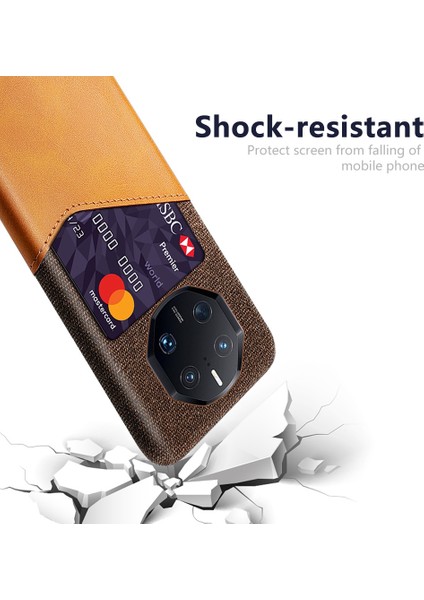 Huawei Mate Için 50 Rs Porsche Tasarım 4g Anti-Fall Cep Telefonu Kılıf Dokusu Telefon Kılıf Kart Tutucu Pu Deri Kaplamalı Pc Kılıfı (Yurt Dışından) modelleri